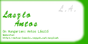 laszlo antos business card